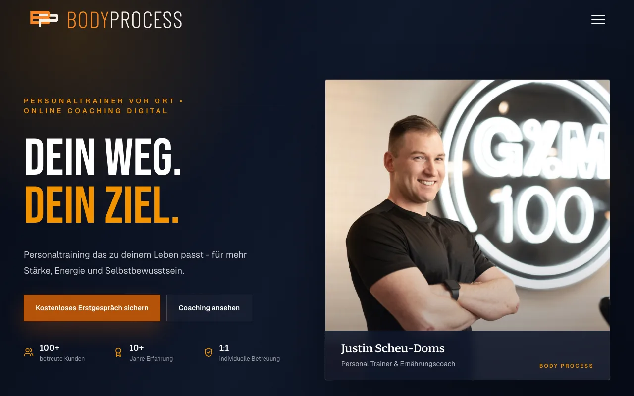 Body Process — Desktop-Ansicht