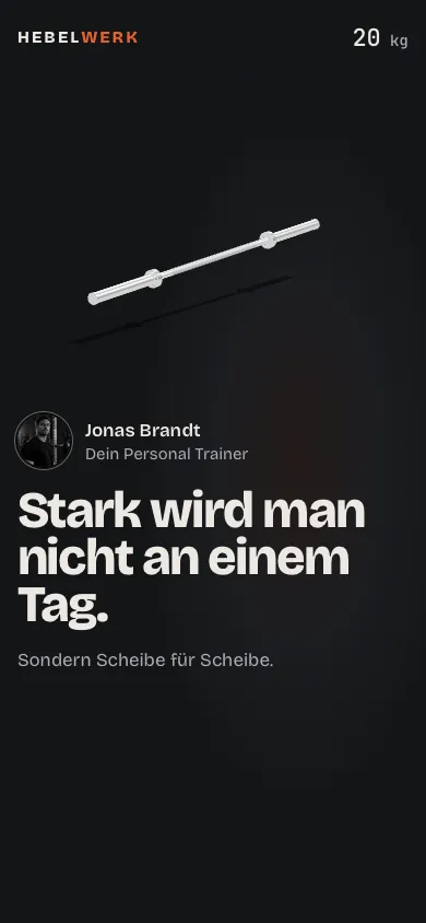 HEBELWERK – Personal Trainer — Mobile-Ansicht